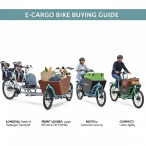 Verschiedene Modelle und Typen von e bike lastenrad kaufen im Rahmen einer Kaufberatung.