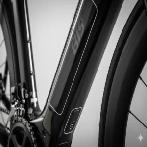 Perfekte Integration des Akkus in den Rahmen des e bike carbon leichtgewicht für eine saubere Optik.