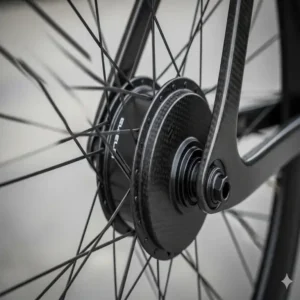 Der kompakte, unauffällige Motor des e bike carbon leichtgewicht ist optimal in der Tretlagereinheit verbaut.