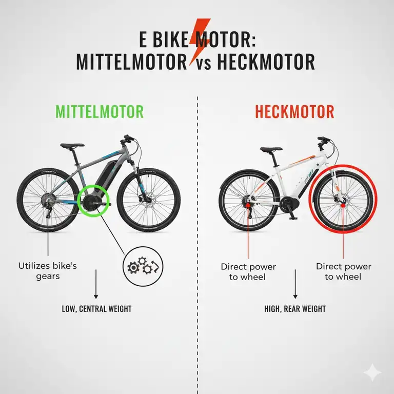 E Bike Motor Mittelmotor vs Heckmotor: 7 Experten-Tipps 2025