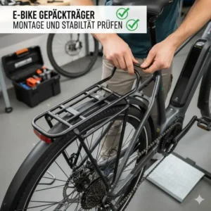e bike gepäckträger test: Details zur einfachen Montage und Befestigung.