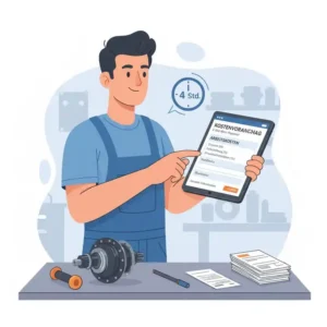 Die E-Bike Motor Reparatur Kosten setzen sich oft aus Arbeitszeit und Ersatzteilen zusammen.