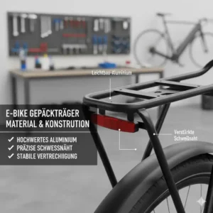 Hochwertige Materialien und Konstruktion im e bike gepäckträger test.