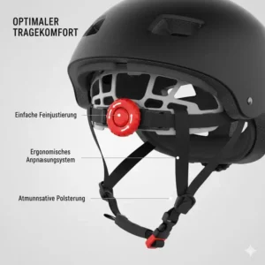 E bike helm test: Verstellbares System für optimalen Sitz und hohen Tragekomfort.