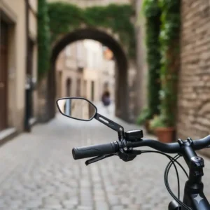 Platzsparendes Design: Ein klappbarer e bike spiegel rückspiegel für enge Verhältnisse.