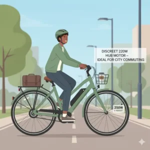 Stadtrad mit diskretem e bike motor 250 watt ideal für den täglichen Weg zur Arbeit