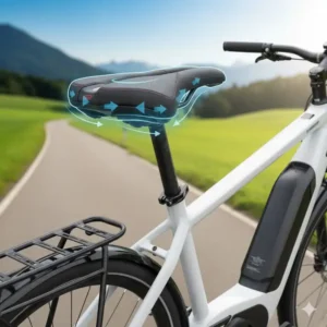 Breiterer Sitzbereich für einen besonders e bike sattel bequem.