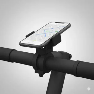 Alternative Befestigung der e bike smartphone halterung am Vorbau.