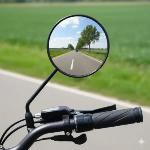 Weites Sichtfeld: Der konvexe e bike spiegel rückspiegel mit großer Spiegelfläche.