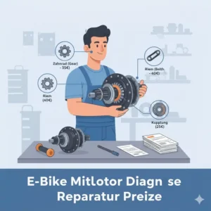 Spezielle E-Bike Motor Reparatur Kosten für gängige Defekte beim Mittelmotor.