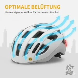 E bike helm test: Effektive Belüftungssysteme für einen kühlen Kopf bei langen Fahrten.