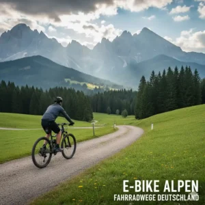 Bergpfad in den bayerischen Alpen, der zeigt, wie ein e bike fahrradwege deutschland Anstiege mühelos bewältigt.