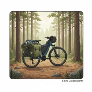 e bike camping ausrüstung - Taschen: Wasserdichte Packtaschen, robust und geräumig zur Befestigung am Gepäckträger.