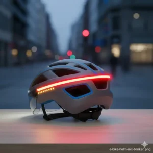 E Bike Helm mit Licht und aktivierter Blinkerfunktion für mehr Sicherheit