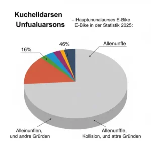 Hauptunfallursachen (Alleinunfälle, Kollisionen) in der E-Bike Unfall Statistik 2025.