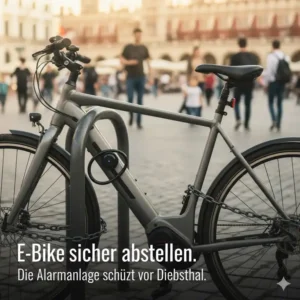 E-Bike Alarmanlage kaufen: Sicher im öffentlichen Raum abstellen.
