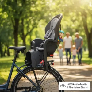E-Bike mit Kindersitz, bereit für e bike ausflüge mit kindern