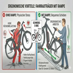 Rückenfreundlich und ergonomisch: Die gesundheitlichen Vorteile vom Fahrradträger mit Rampe ohne Anheben.