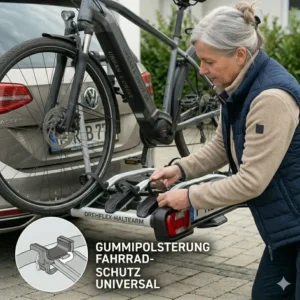 Effizienzvergleich beim Fahrradträger mit Rampe für leichtes Aufladen.