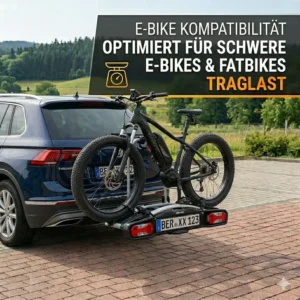 Robuster Fahrradträger mit Rampe ideal geeignet für schwere E-Bikes und Fatbikes.