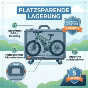 The foldable design allows the Fahrradträger mit Rampe Garantie to be stored compactly.
