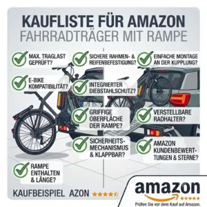 A definitive buying checklist for consumers looking to purchase a fahrradträger mit rampe Amazon for their car.