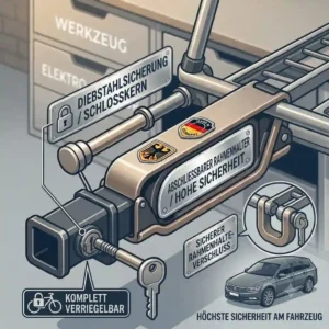 Security features of the Fahrradträger mit Rampe Made in Germany